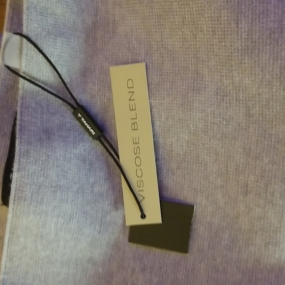 Tahari Viscose Blend swoop neck bloom sleeve gray size Large - Picture 6 of 6